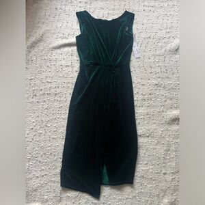 *NWT* Velvet Green Sleeveless Wrap Dress